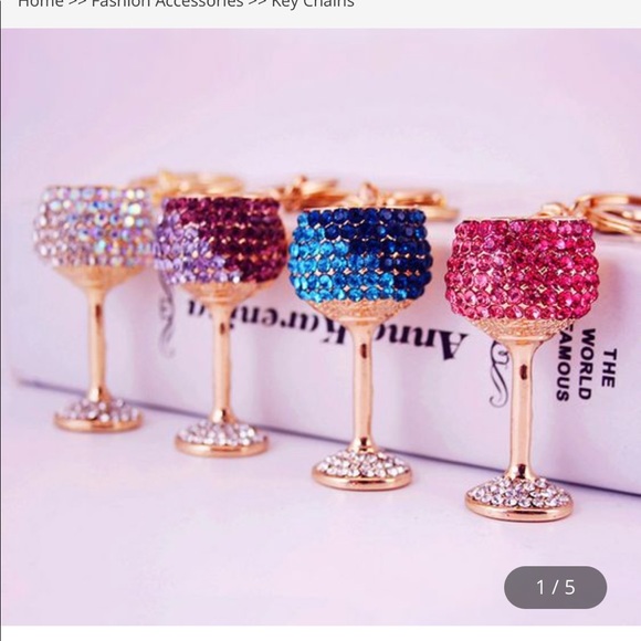 Boutique Accessories - Super Cute Wineglass Handbag Backpack Purse Keychain